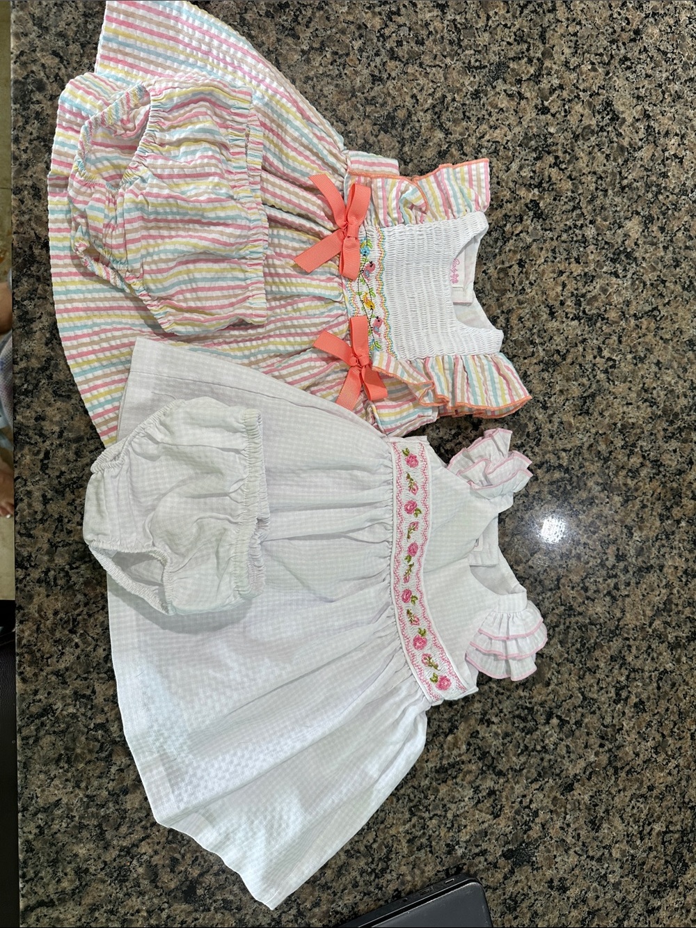 Bonnie Baby Infant girls Size 3-6 months Smocked Dresses Bundle EUC